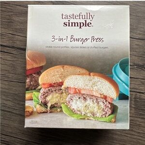 Tastefully Simple 3 in 1 Stuffed Burger Press